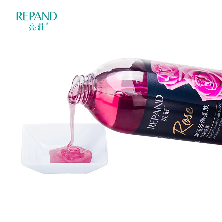 
organic rose oil whitening shower gel private label 