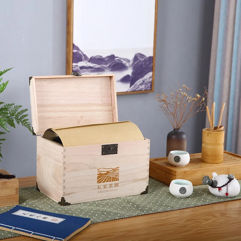 
Custom Chinese Characteristics Tea Wooden Packaging Box 