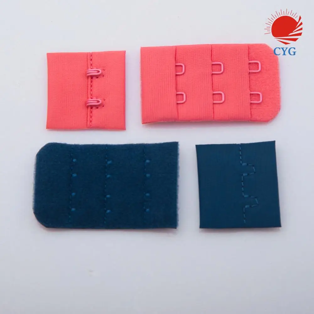 Red Color Lycra Fabric Hook Clasps Bra Hook And Eye Fastener