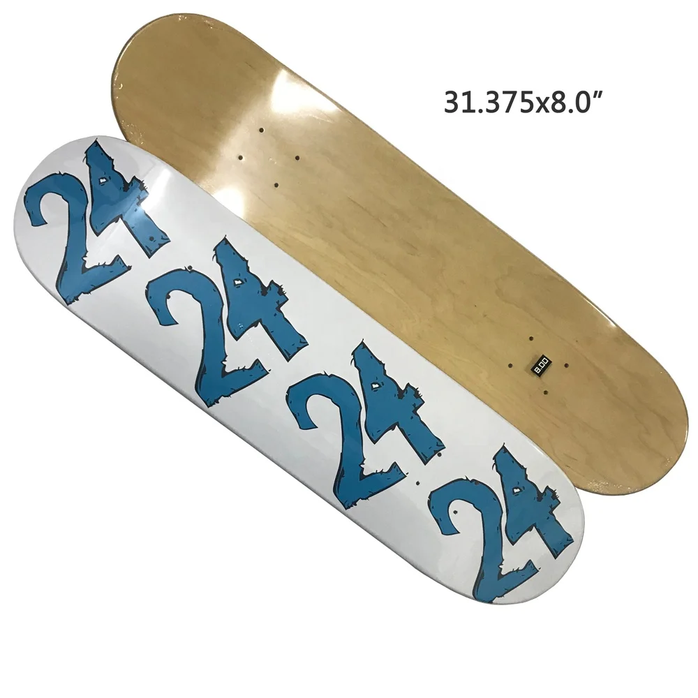 7 ply Canadian Maple Wood Cold Pressed Printing Skateboard Deck