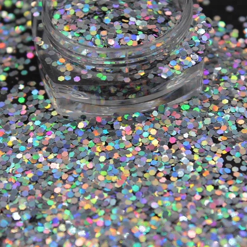 Wholesale Bulk Glitter Holographic Iridescent Craft Pigments Cosmetic Powder Chunky Glitter For Nail Art Christmas Decoration