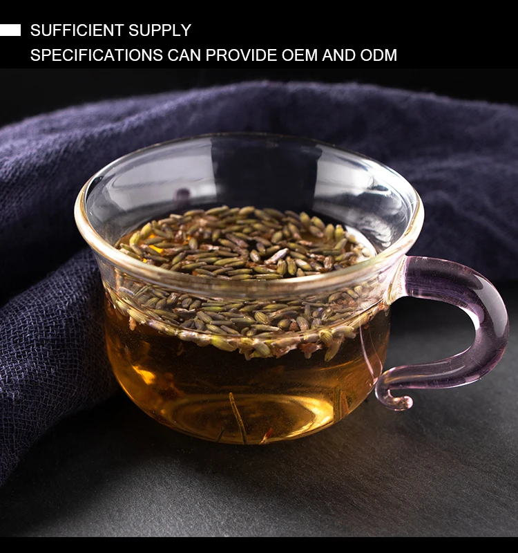 
Purple Color and Dried Lavender Flowers Tea 