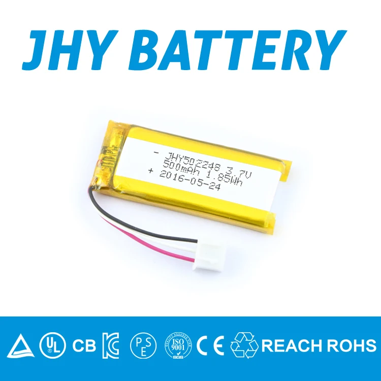 Литий-ионный аккумулятор глубокого разряда 3,7 в 500 мАч с сертификацией UL/CB/PSE/KC