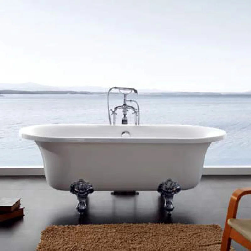 Distributors wanted for new product White with metal foot round corner DM-202 matte white bathtub acrylic