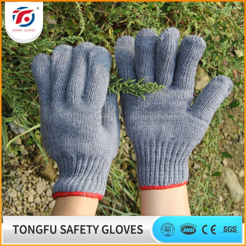 10 gauge cotton seamless knitted working protective gloves