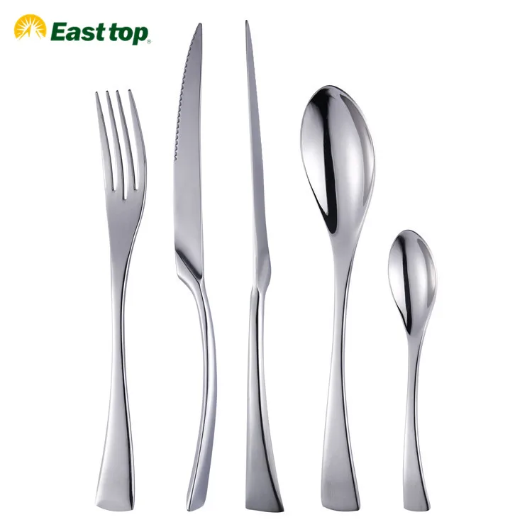 High quality flatware spoon knife and fork cutlery stainless steel rose gold cutlery set