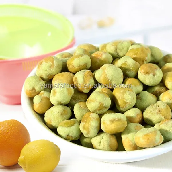 Горячий пряный васаби покрытием зеленого горошка