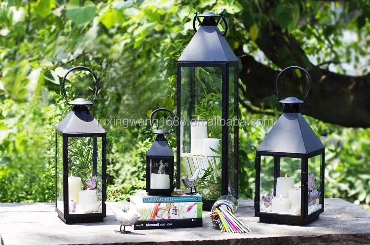 Traditional Metal Lantern with LED Candle,Hanging Led Flameless Candle Lantern