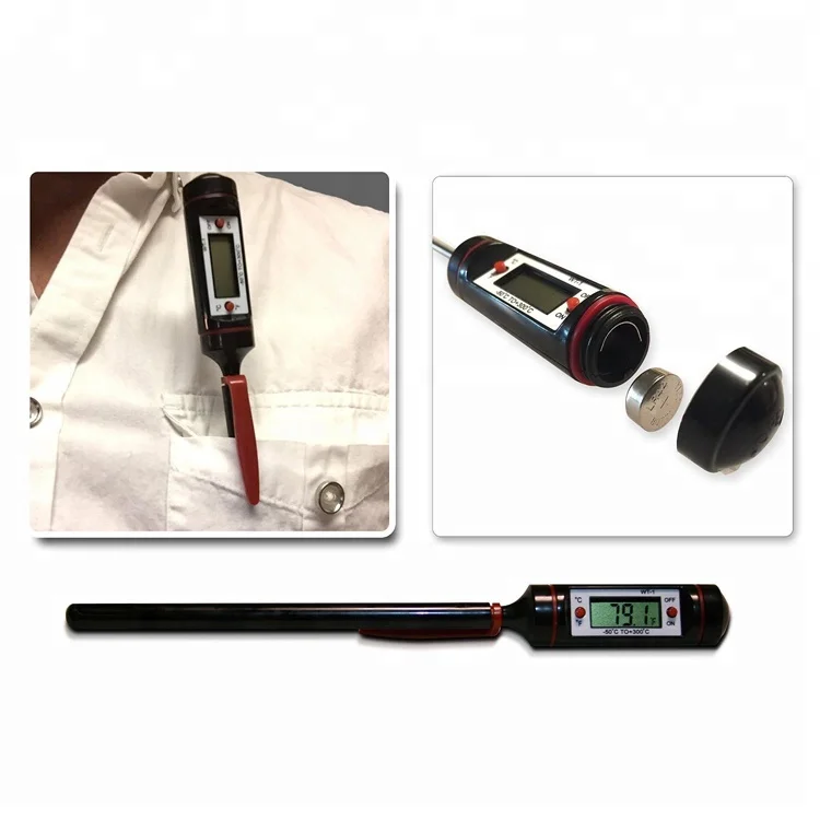 Digital Meat Thermometer Cooking Food Kitchen BBQ Probe Water Milk Oil Liquid Oven Thermometer Digital WT-1