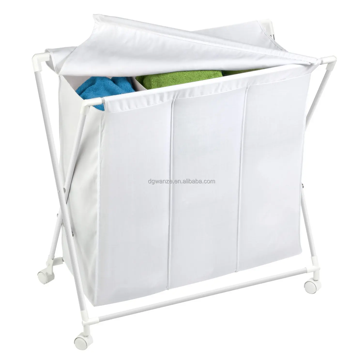 Laundry Basket Dirty Clothes Storage Folding Custom Foldable White Home Storage Stainless Steel Foldable Bin 75g Non Woven