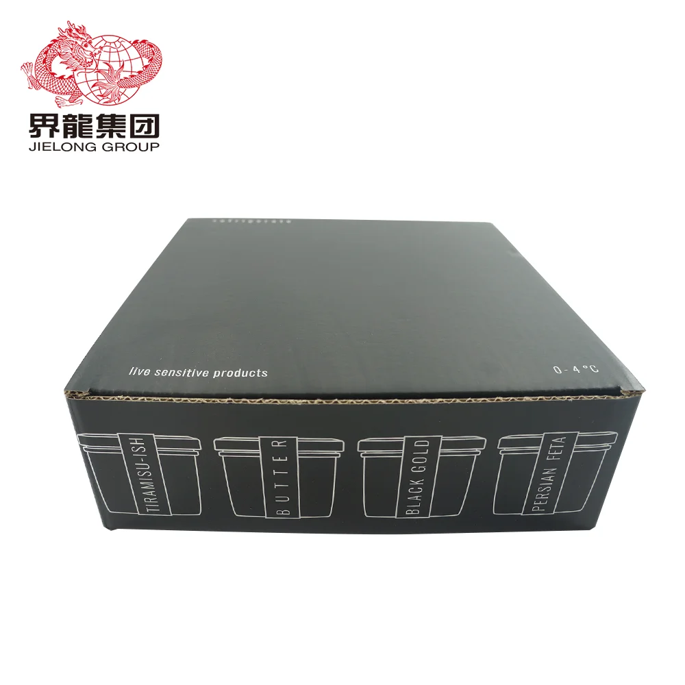 Заводская цена черная коробка гофрированной бумаги