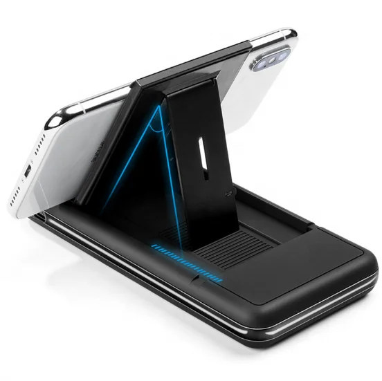 
Wireless Charger Power Bank with Phone Stand, 10000mAh Qi Wireless External Battery Pack Bank Portable Charger Compatible phones 