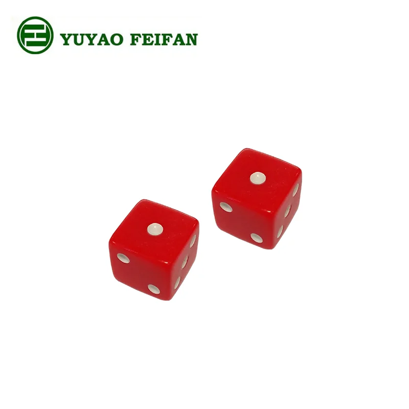 six side custom color straight corner acrylic dice