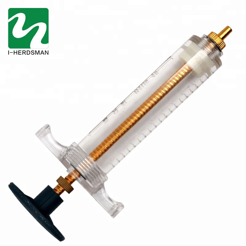 30ml Plastic Steel Veterinary Treatment Vaccination Injector Plastic Steel High Quality Animal Vaccine Syringe