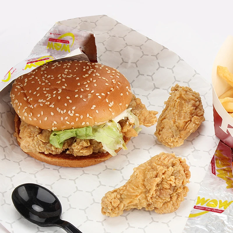 
Printed greaseproof paper,high quality food grade greaseproof paper raw material,burger wrapping paper in roll 