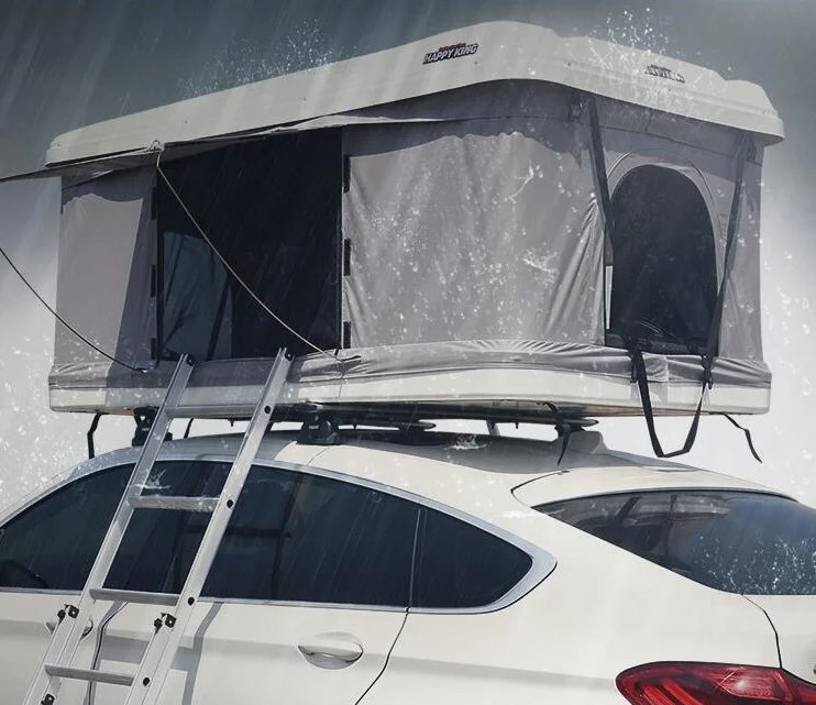 
Factory outlet ABS waterproof sunscreen semi-automatic camping car roof tent 