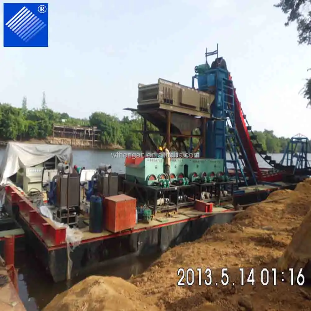 Африканская Лидер продаж, катушечная цепь, аллювиальное оборудование для дноуглубления золота на продажу