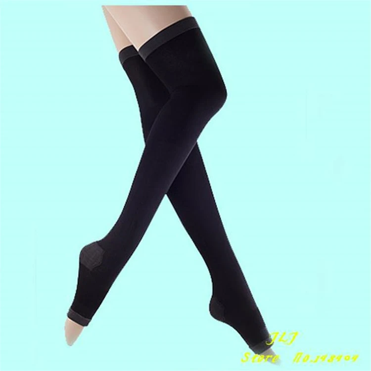 Компрессионные обтягивающие чулки, дамские обтягивающие чулки для красивых дам, высококачественные модные однотонные чулки до бедра