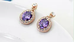 2018 gold jewellery thailand emerald new products on china market vintage Austria crystal earrings