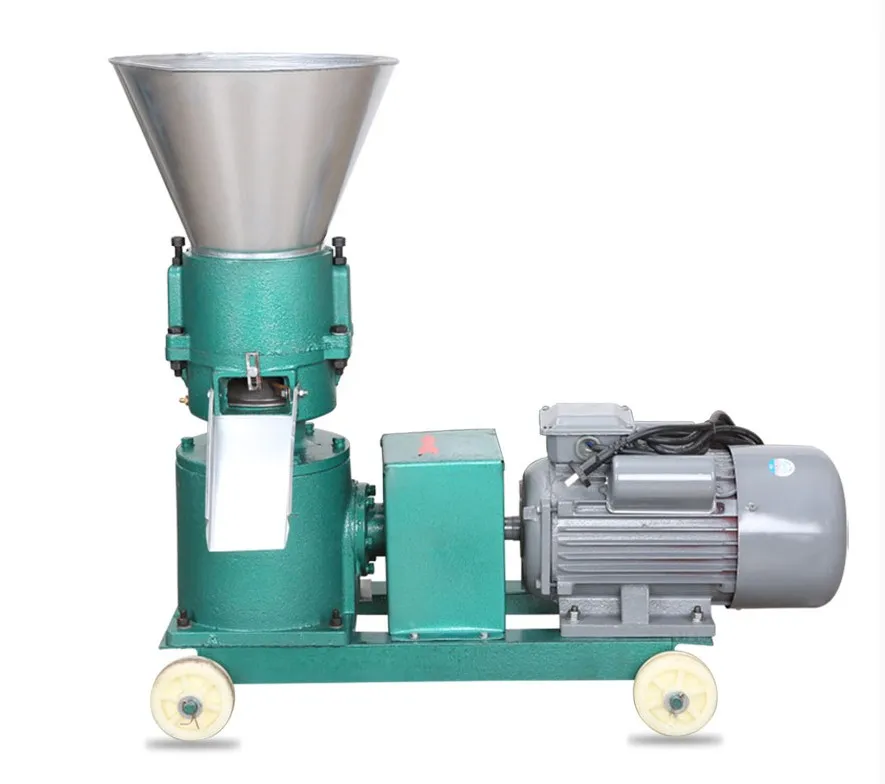 Flat die rice husk pellet animal feed granulator make machine for farm used