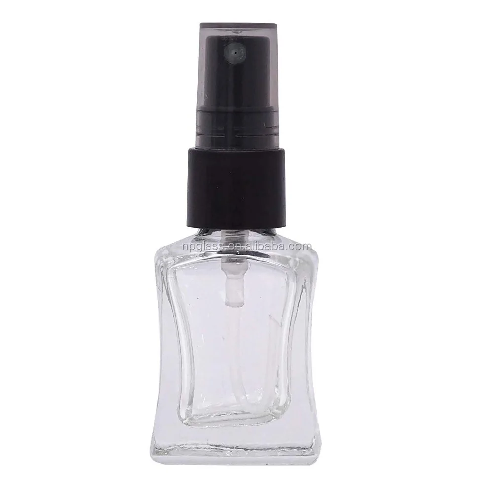 Empty Clear Glass Refillable Perfume Bottle With Spray Atomizer Bottles 15ml