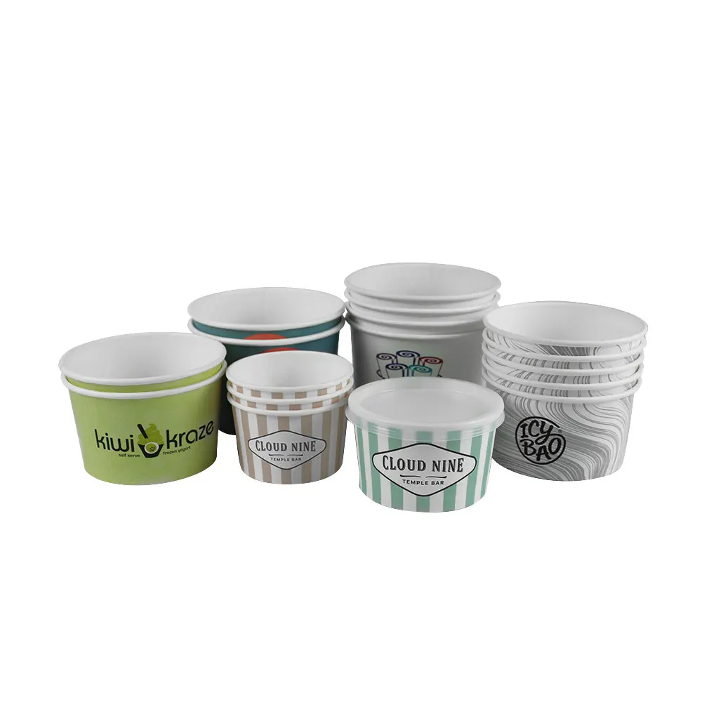 Различные одноразовые бумажные миски, бумажные стаканчики для мороженого, бумажная упаковка для фаст фуда (60835813459)
