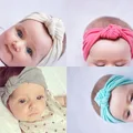 5pcs Handmade Knotted Baby Headband Fabric Enfant Hair Band Accessories Para Cabelo Solid Bandeau Hairband Headwrap