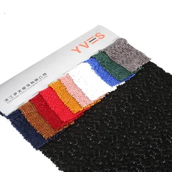 China shaoxing supplier chenille velvet jacquard single jersey fabric knitted