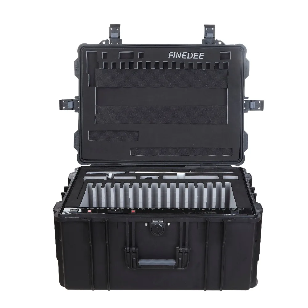 F2-16S Mobile Chromebook Laptop Storage Charging Cart -Sync&Charge-Tablet Charging Cabinet