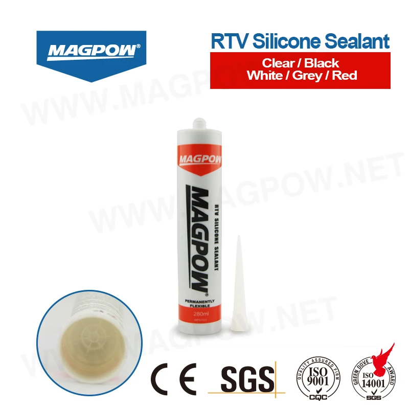 
Magpow Fast cure factory direct RTV acetic glass Silicone Sealant 