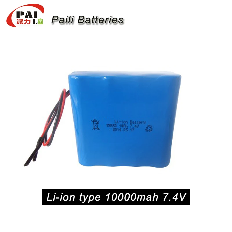 Factory Directly Supply Customizable 7.4V 10Ah Rechargeable Lithium Ion Battery Pack Power Tools 1000mAh Capacity 6V 3V