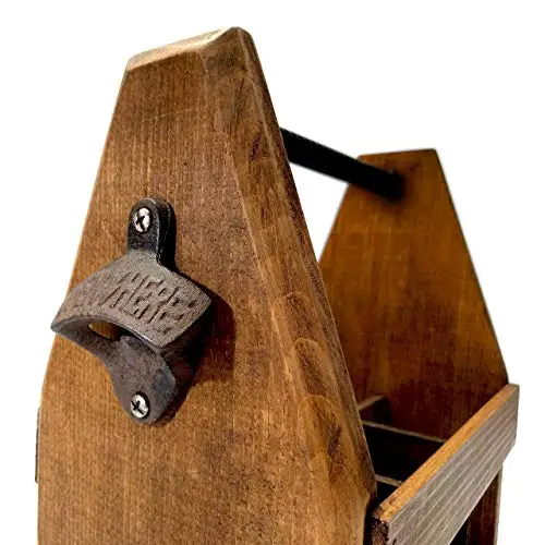 pine Wood  nature color Beer carrier 6 packs bottle