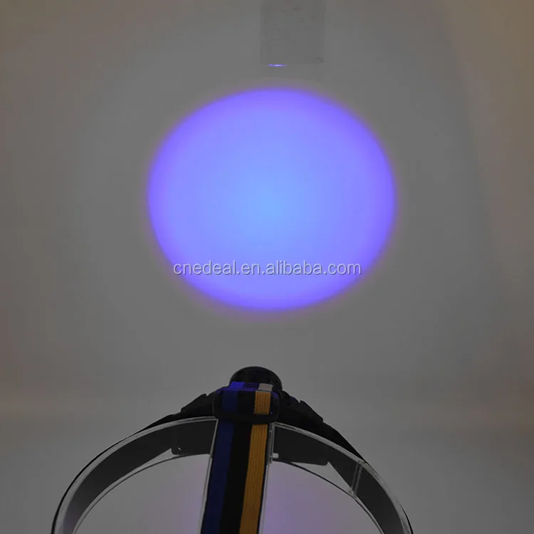 Jialitte H026 3W Rechargeable Black Light Headlamp Head 90 Degree Adjust with Charger Zoomable LED UV Headlamp