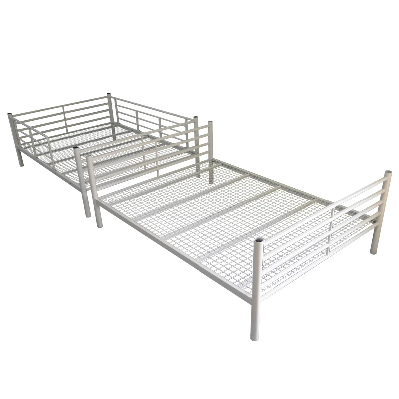 JZD Bedroom furniture hotel school dormitory second floor metal folding bunk bed for sale