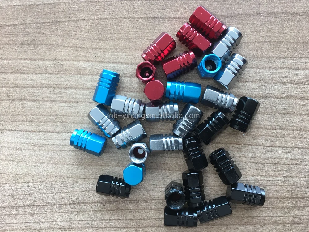 
CNC anodized Colorful Universal Aluminum Alloy Car Tire Valve Caps,Auto Tire valves,Car Accessories 