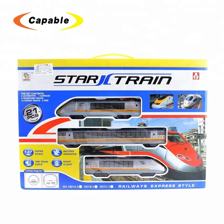 Electric high speed train model toy with light and music