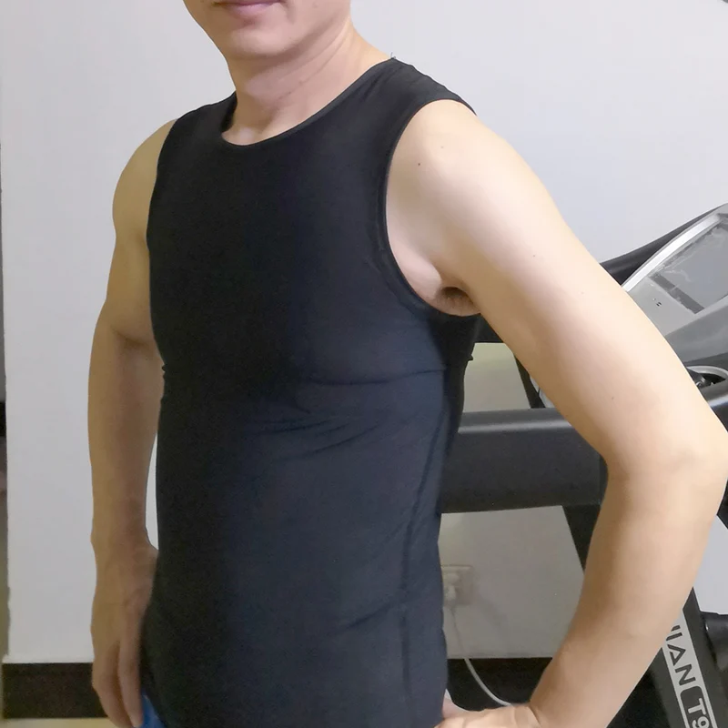 
heart rate monitor GPS T-Shirt sleaveless (HRM sensor not included, buttons on the neck) 