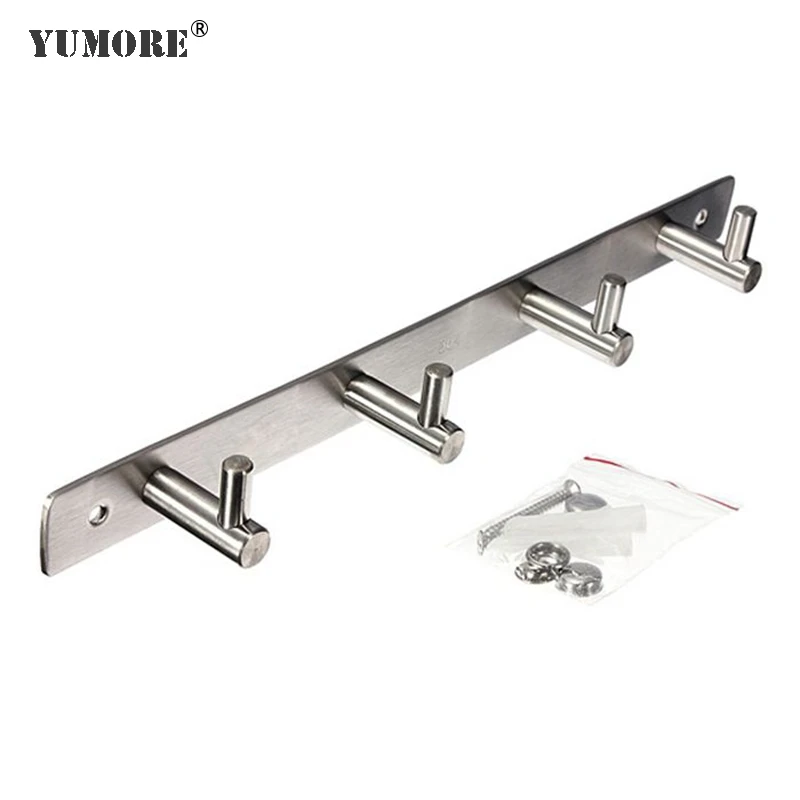 Hotel decorative wall mounted coat rack stainless steel coat hook