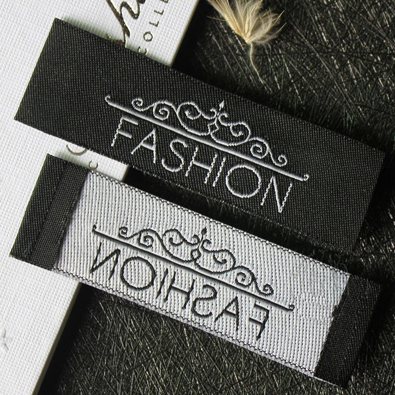 Hot selling Custom logo size color design sewing clothing woven labels for shirt with cheap price