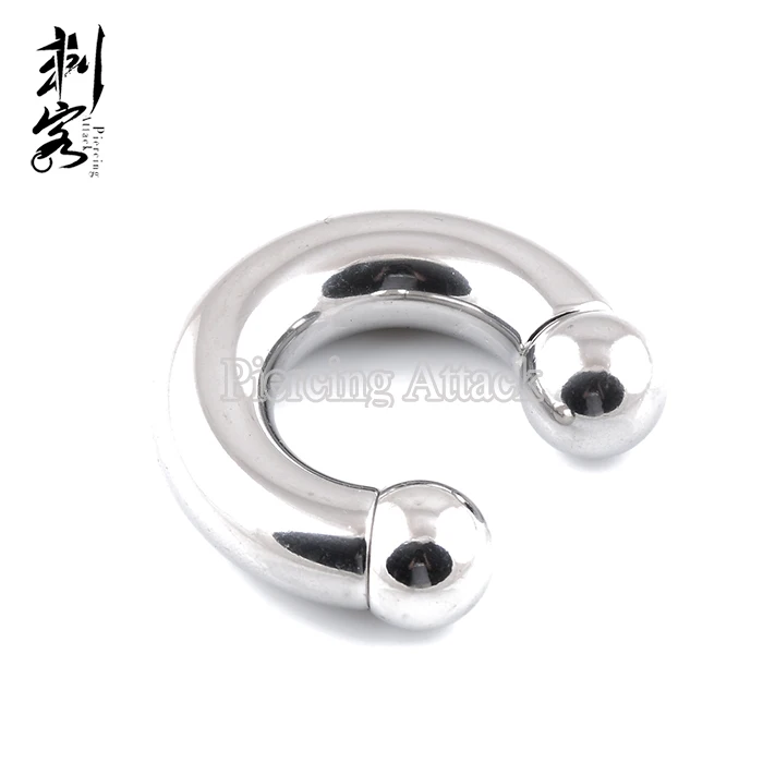 Internally Threaded Steel Giant Gauge Horseshoe Circular Barbells