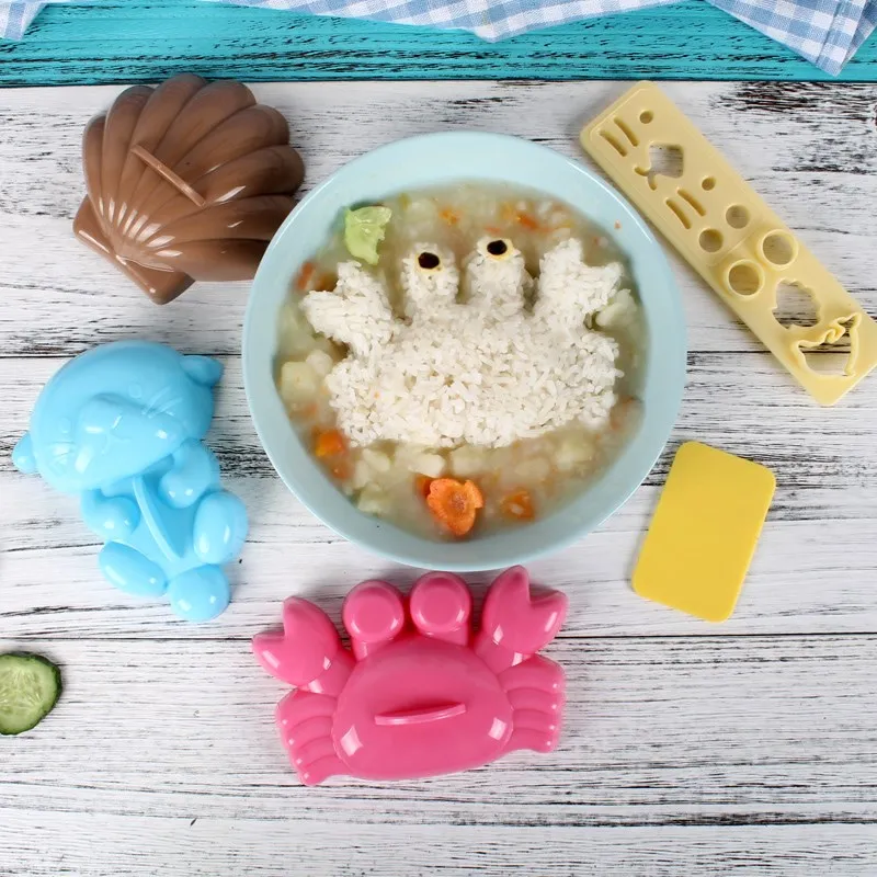 
Lovely Cute 3D DIY Chicken Bear Kawaii Sushi Curry Rice Mould Rice Ball Maker for Kids 