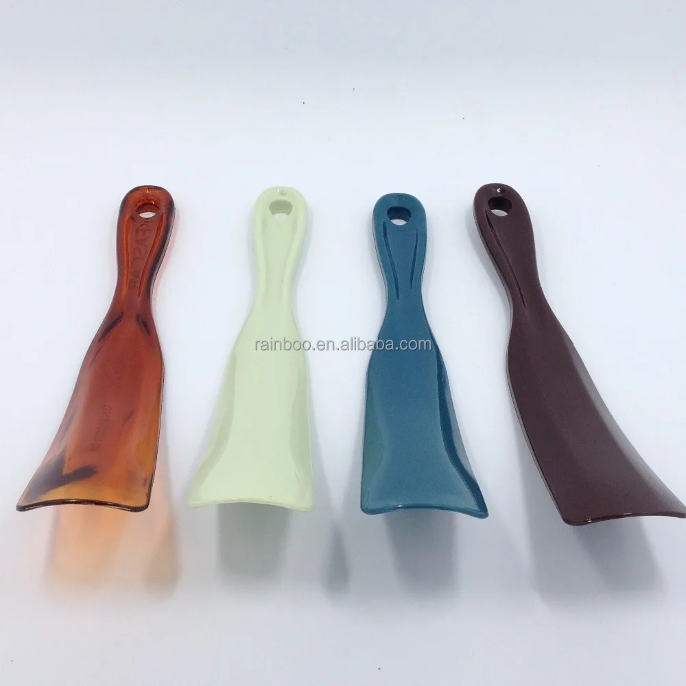 
long telescopic logo printing cheap promotional plastic shoehorn 