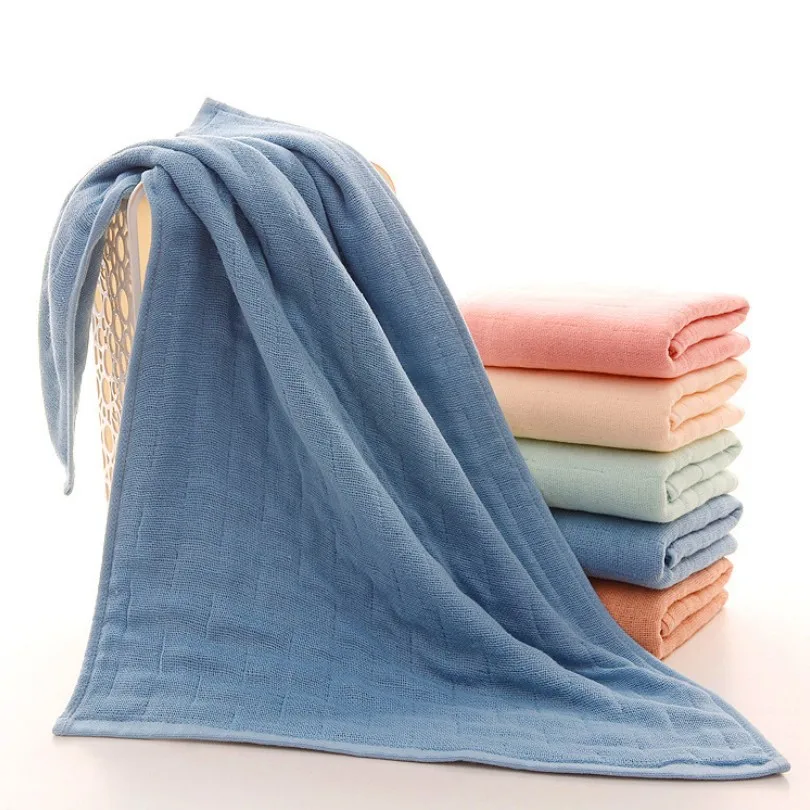 Высокий класс шестислойное газовое детское полотенце однотонного цвета японский полотенце