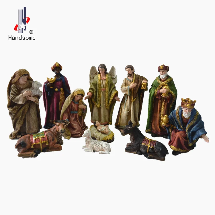 8 Inch Child and Baby Nativity Gift Set Christmas Figures