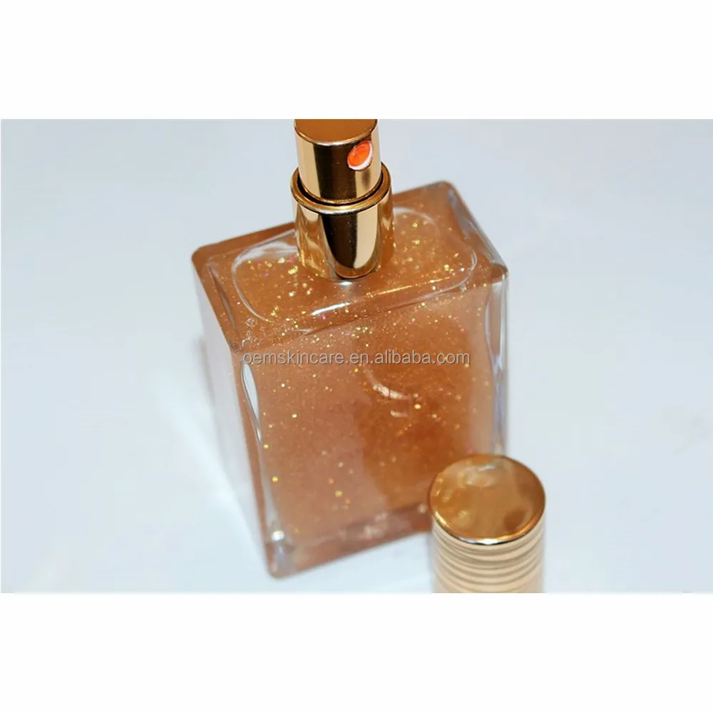
Private Label Moroccan Argan and Gold Mica Mineral Shimmer Body Oil 