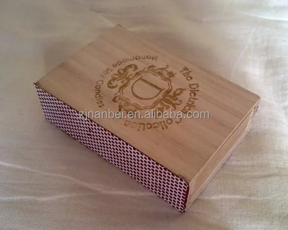 2024 Natural color solid wooden match box,small wood matchstick boxes with phosphorus line