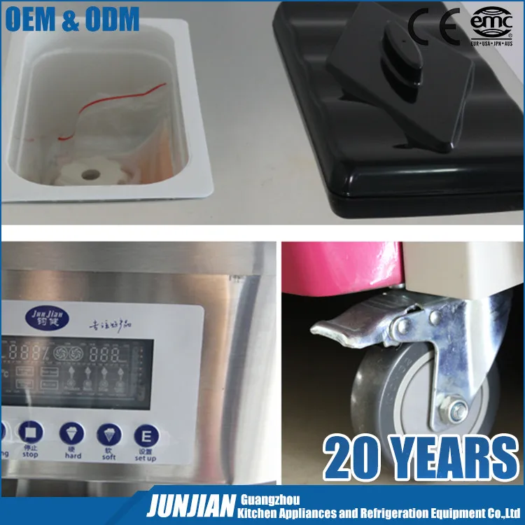 Cheap price high duty pan commercial ice cream machine BQL-208