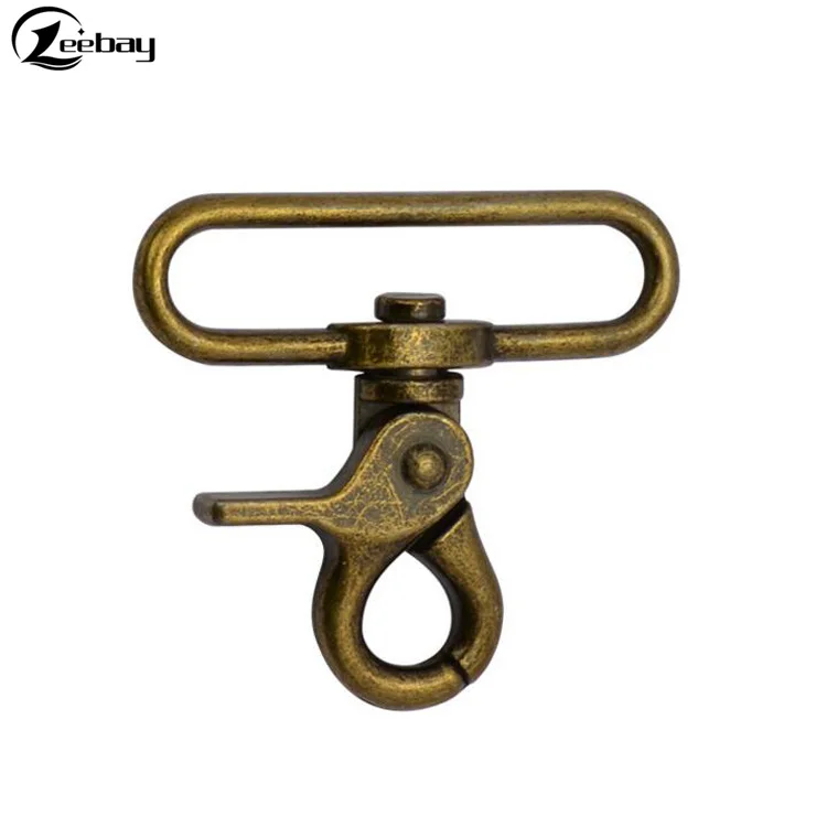 Antique brass swivel lobster clasp metal snap buckle hook
