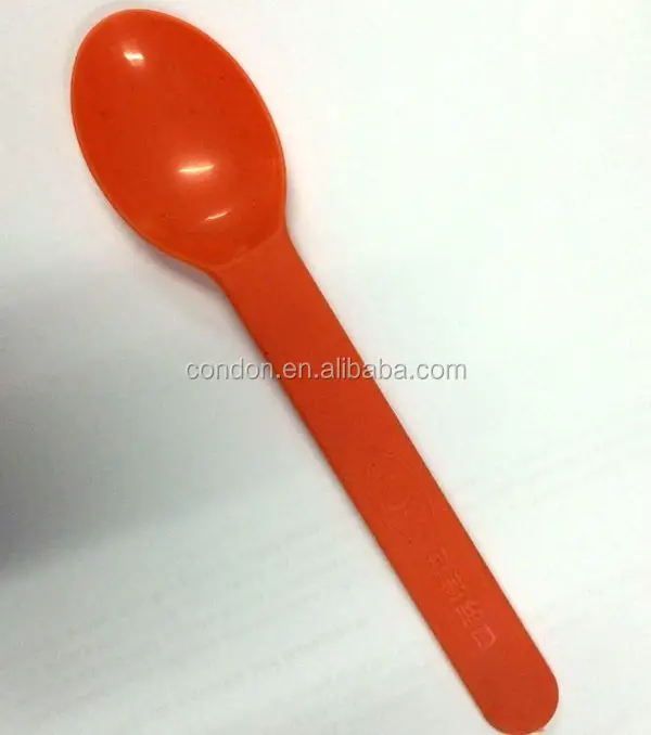 Colorful ice cream plastic spoon with logo