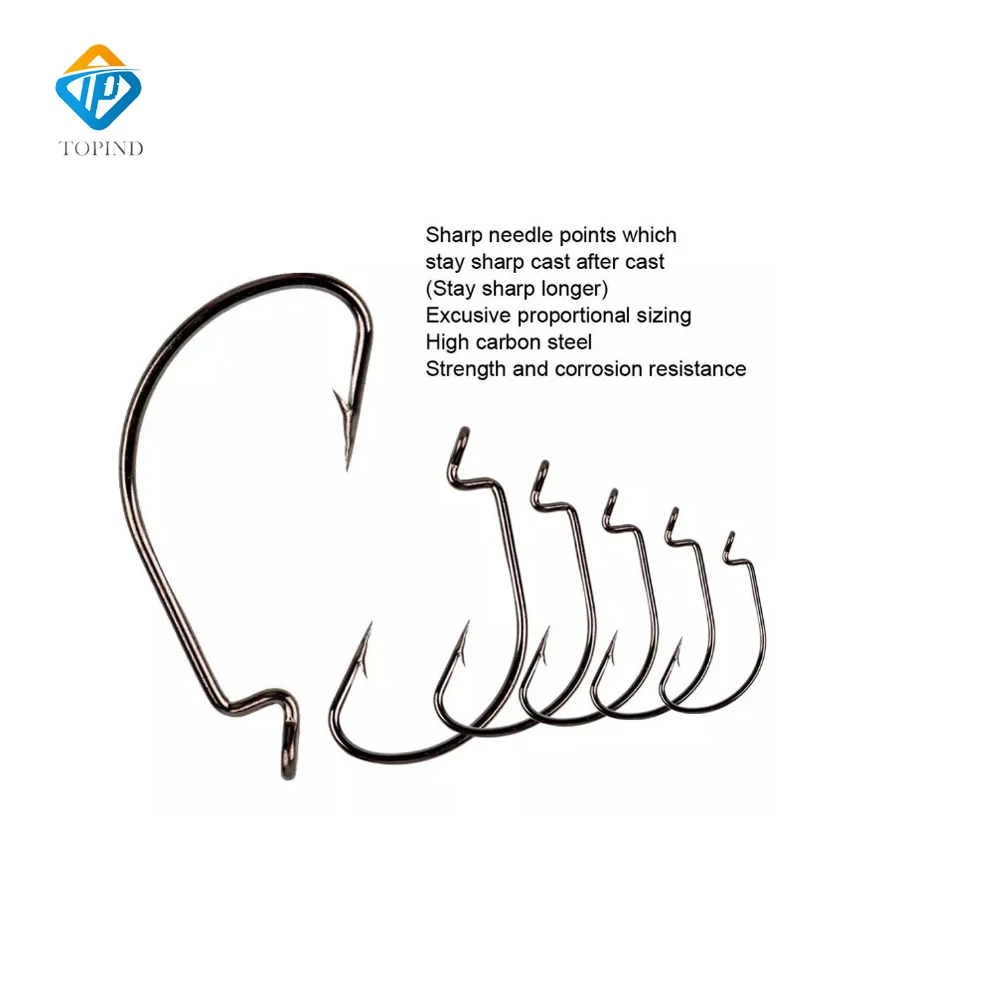 Рыболовный крючок с широким зазором из высокоуглеродистой стали